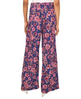 Women's Pull-On Printed Wide-Leg Pants