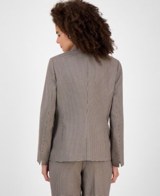Houndstooth Single-Button-Front Jacket, Regular & Petite 