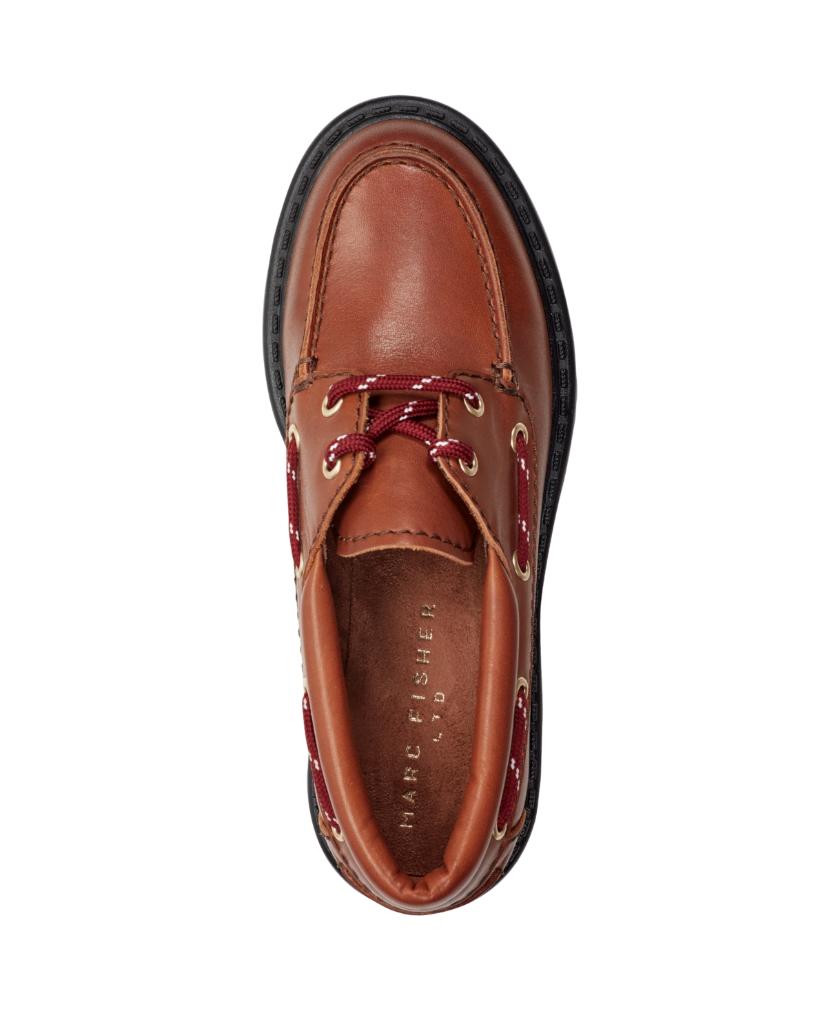Marc Fisher Ltd Women's Peyten Laced Platform Lug Loafers In Brown