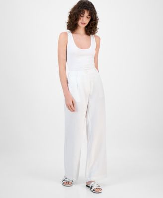 Charter Club - Women's Wide-Leg Linen Pants