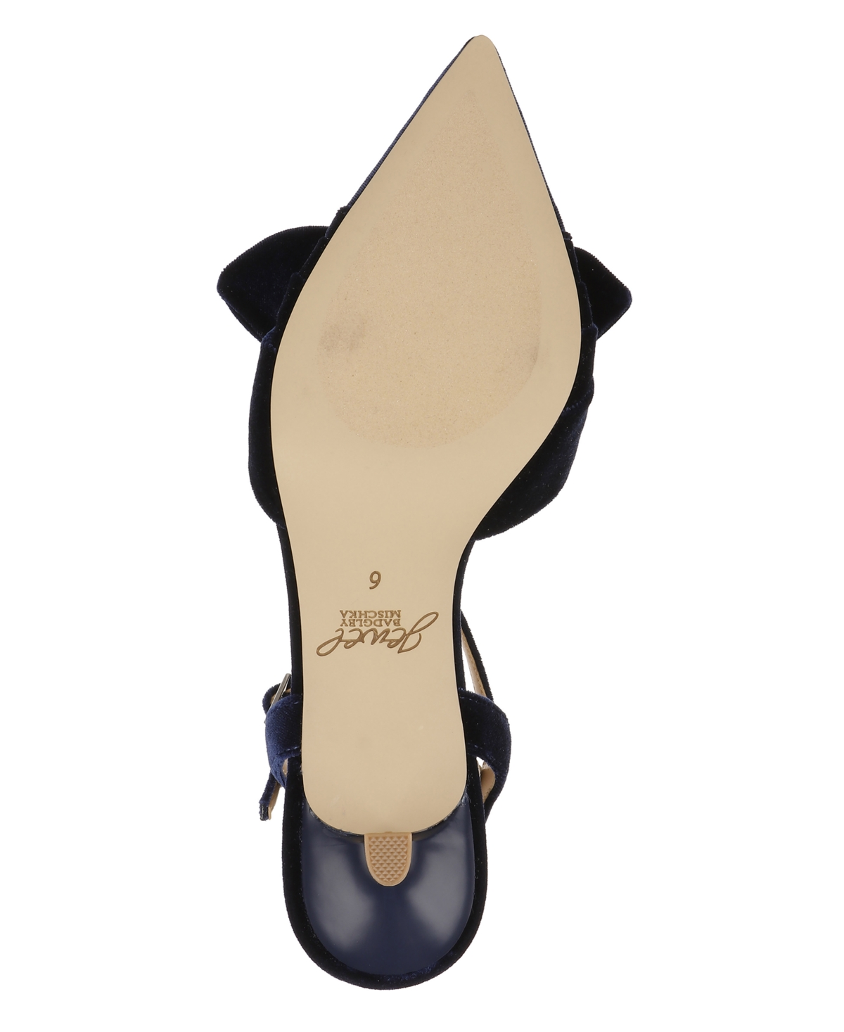 Jewel Badgley Mischka Ember Ankle Strap Pointed Toe Kitten Heel Pump In Blue