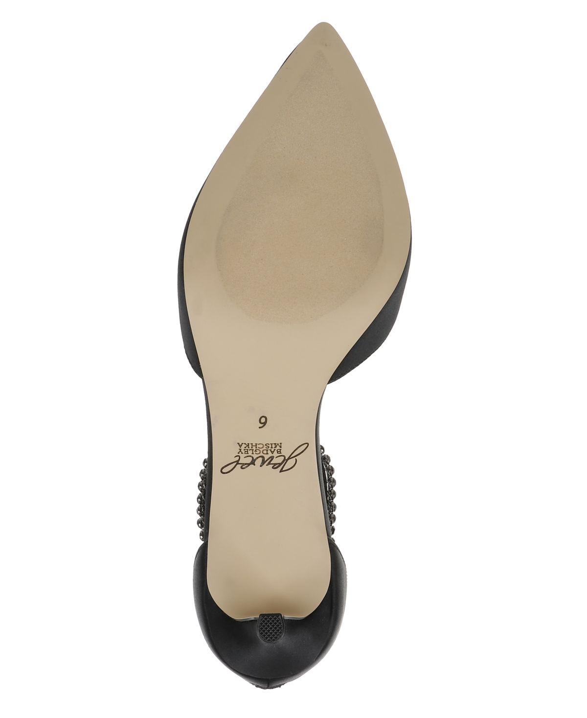 Jewel Badgley Mischka Emmi Ankle Strap Pointed Toe Pump In Black