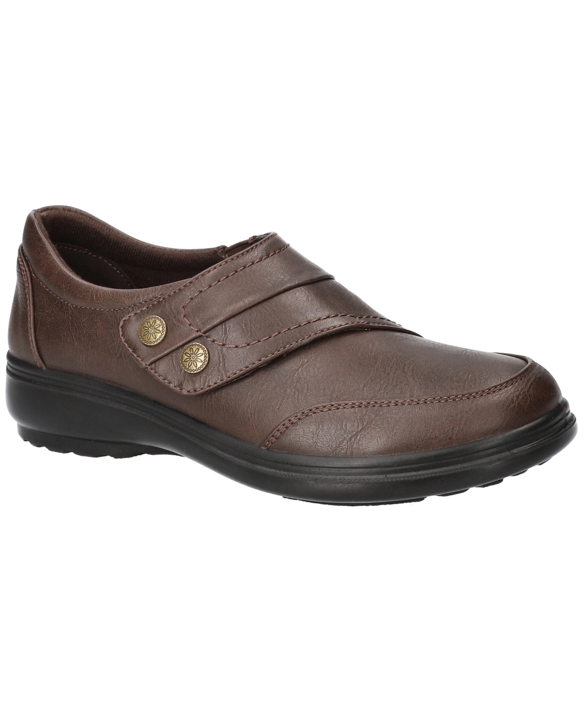 Women's Joy Comfort Hook and Loop Flats - Tan