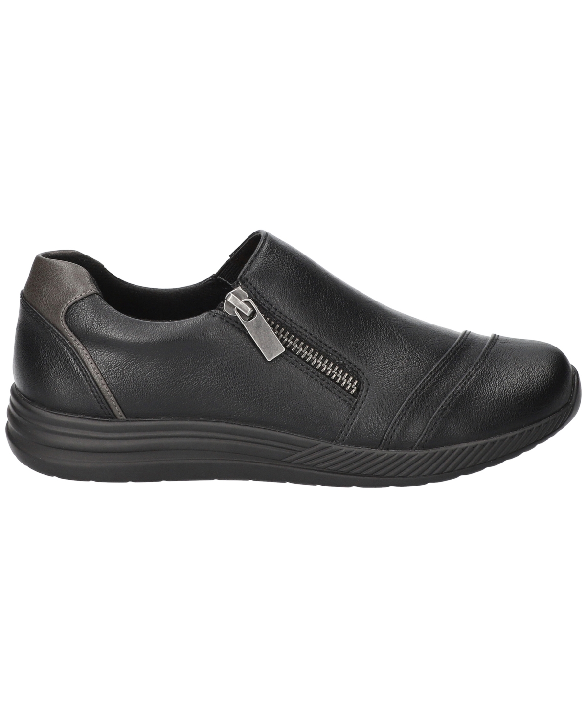 Easy Street Karol Zip Sneaker In Black