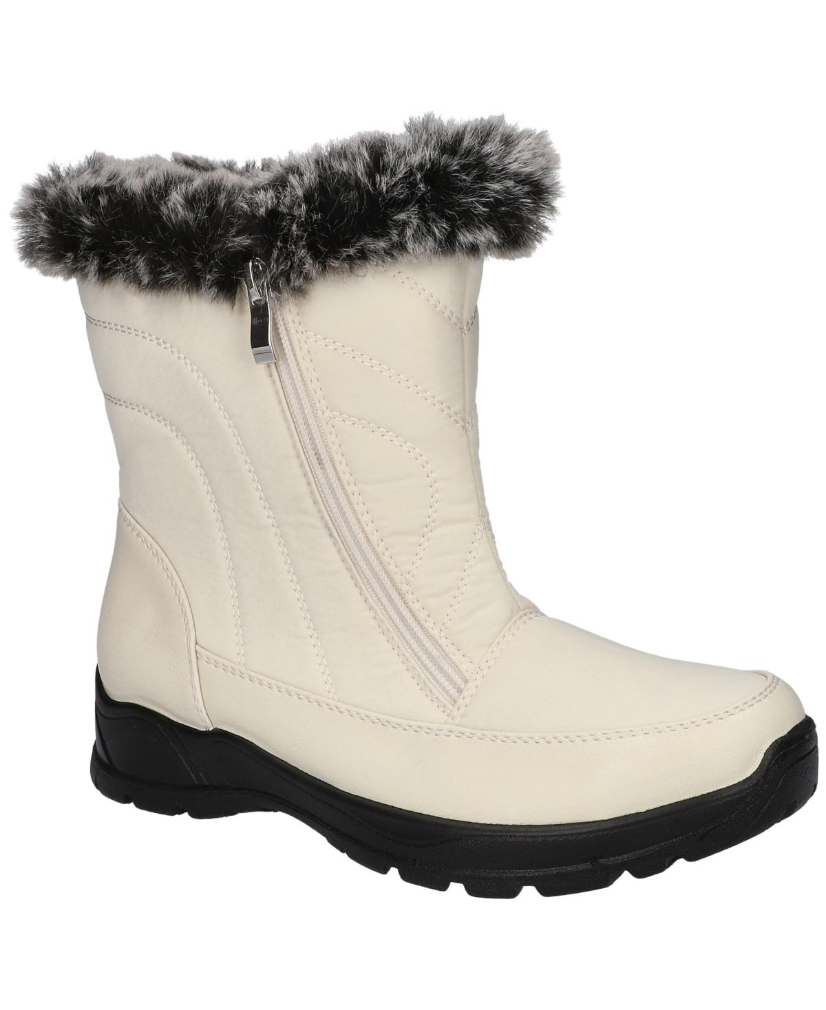 Easy Street Portland Faux Fur Lined Waterproof Boot In White