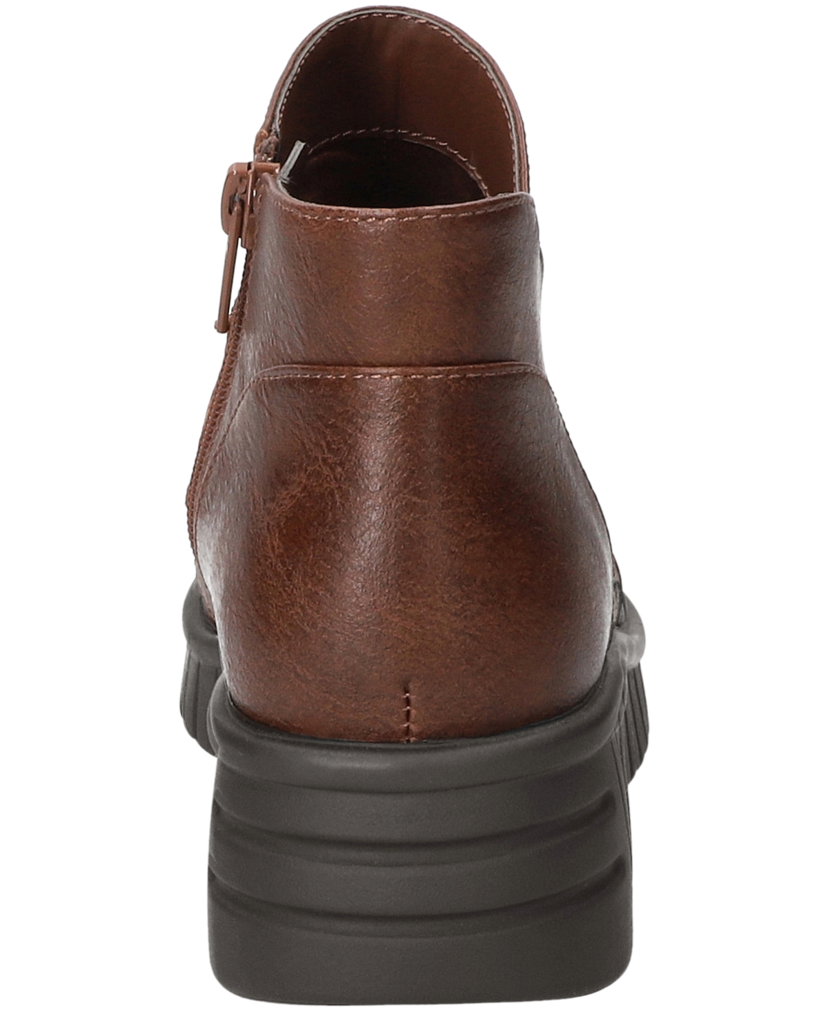 Easy Street Rayleen Wedge Bootie In Brown