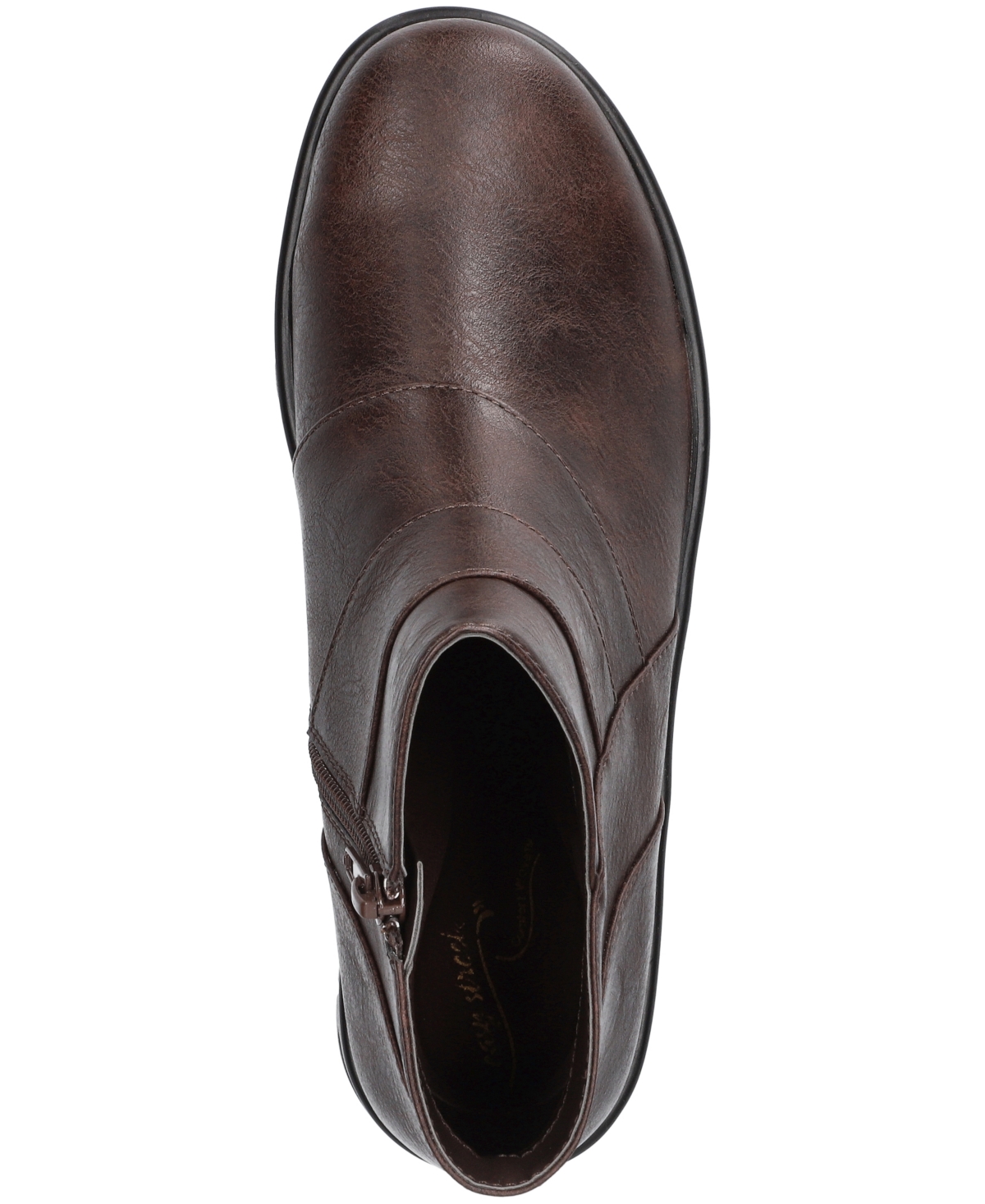 Easy Street Rayleen Wedge Bootie In Brown