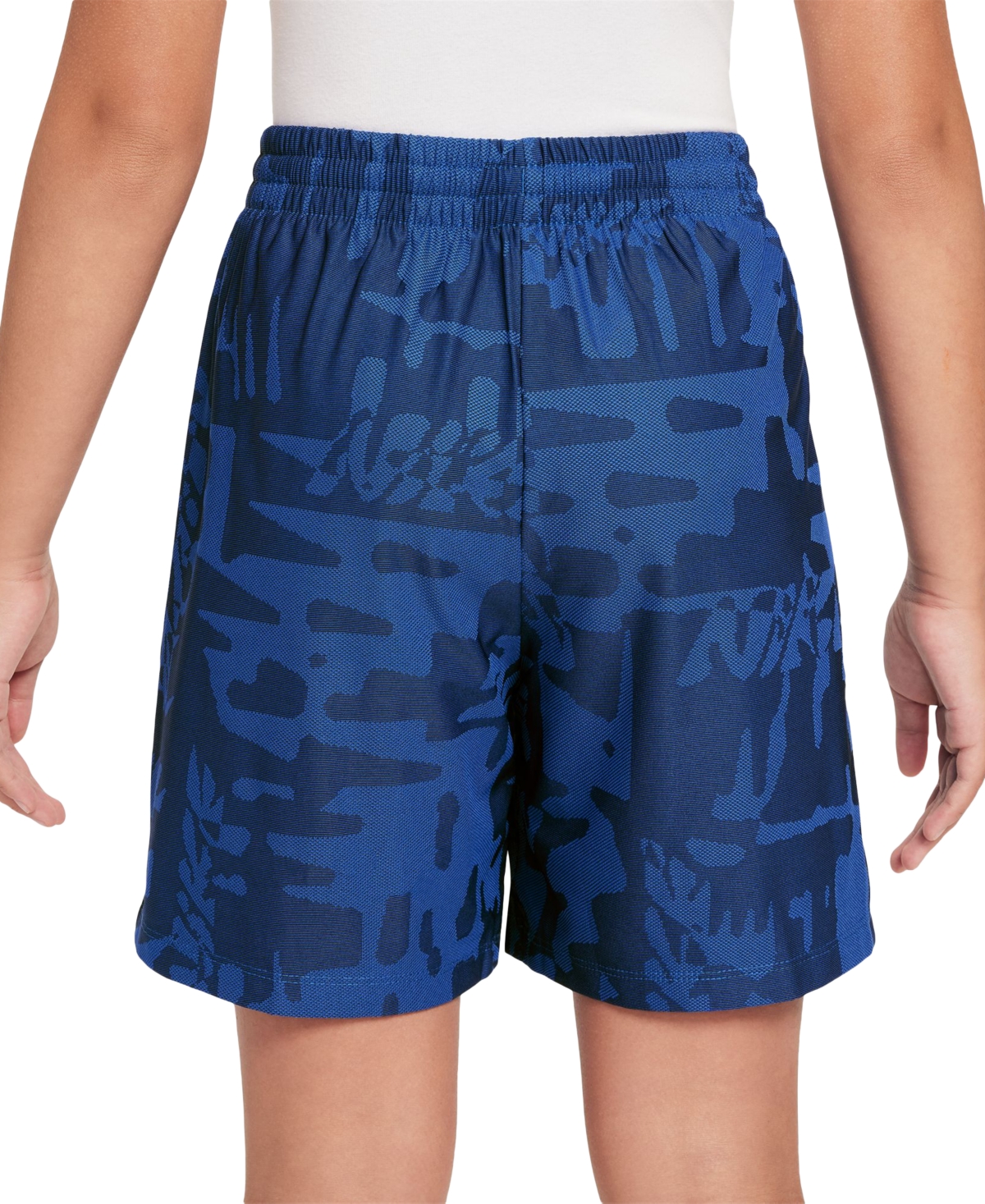 Nike Big Boys Knit Mesh Lined Dri-fit Shorts In Blue