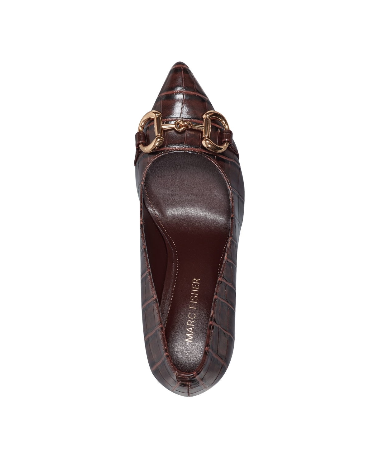 Marc Fisher Women's Gruff Bit High Block Heel Pumps In Brown