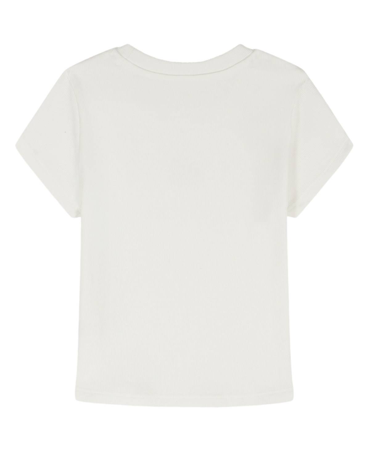 Calvin Klein Big Girls Monogram Patch Rib T-shirt In Gold