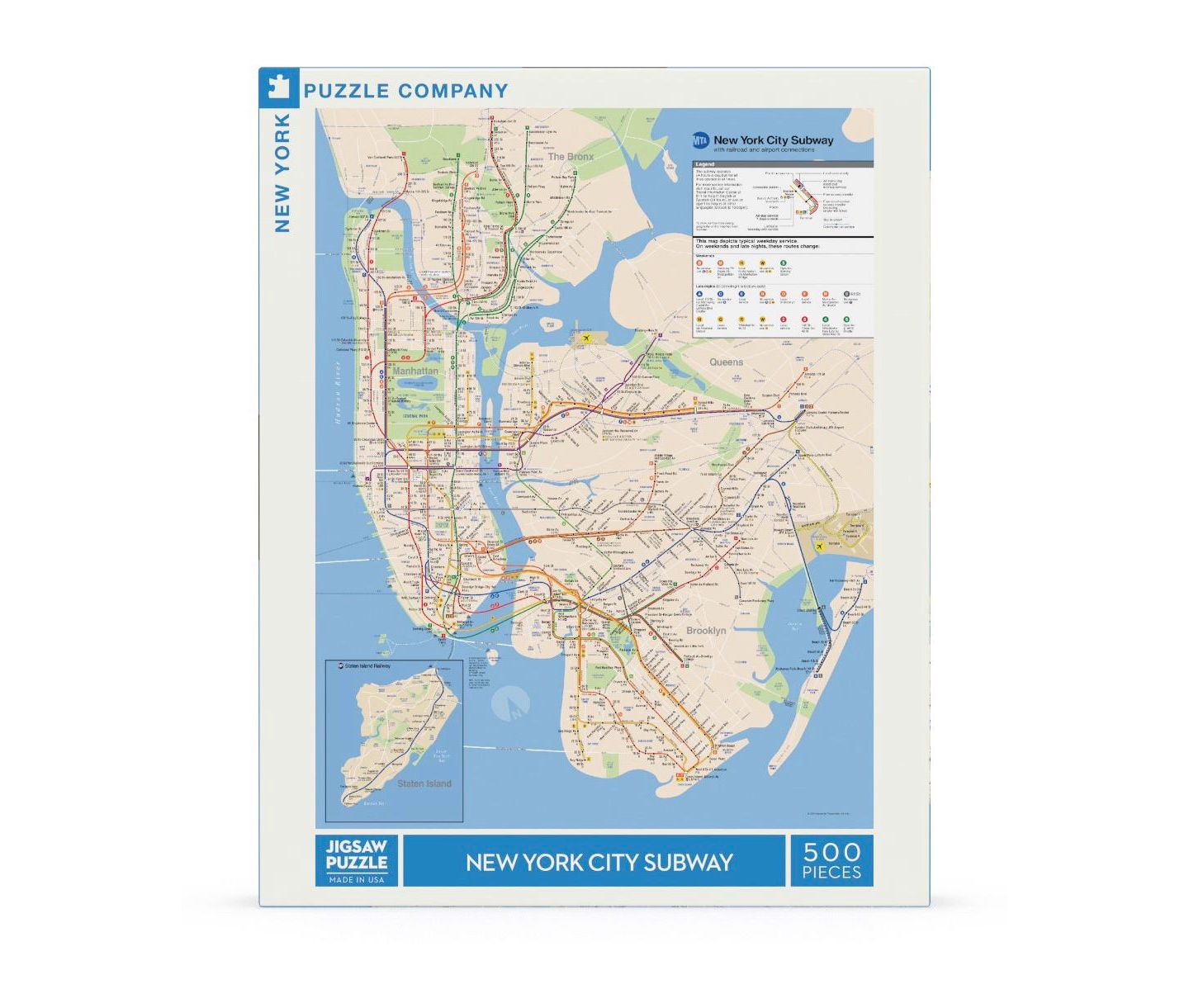Детский пазл New York Puzzle Company New York Subway Map 500 Piece Puzzle — фото 1