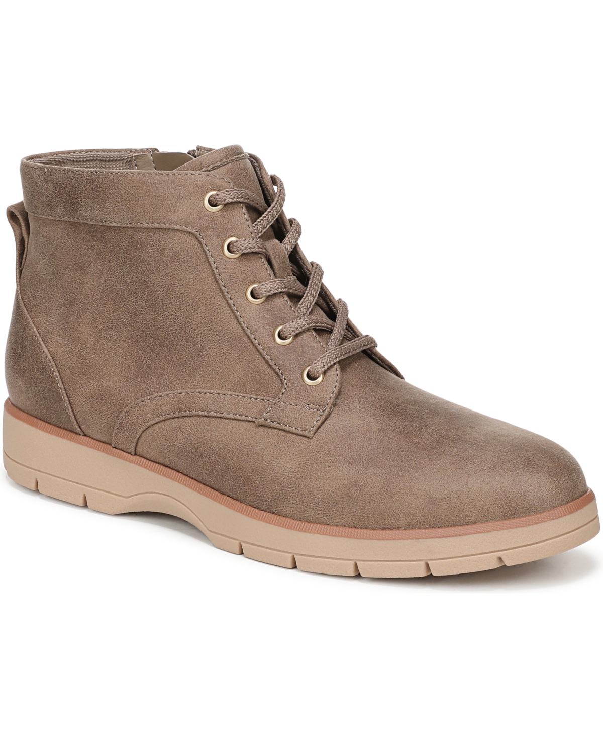 Women's Northstar Round Toe Lace Up Short Boots - Taupe Faux Leather