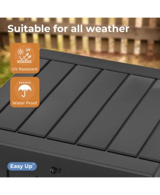 50 GAL Outdoor Resin Waterproof Deck Box with Lockable Lid