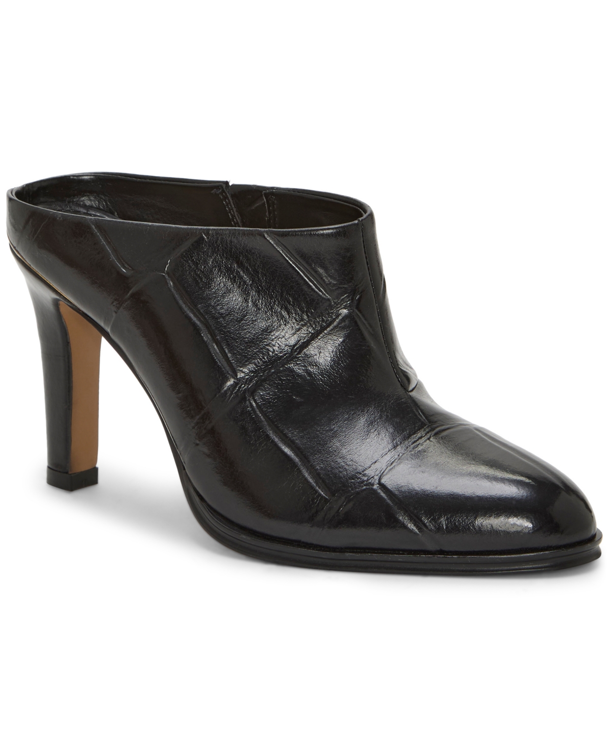 Women's Solene High Heel Almond-Toe Clogs - Chai Latte Leather
