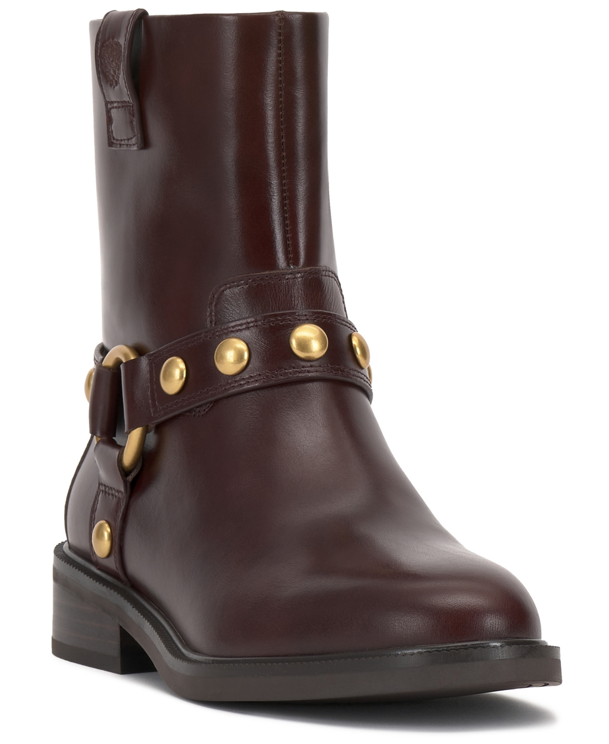 Women's Amais Full Zip Closure Moto Booties - Camel Suede