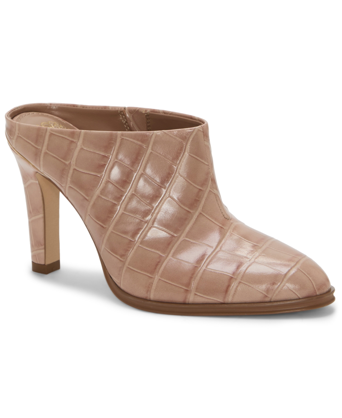 Women's Solene High Heel Almond-Toe Clogs - Chai Latte Leather
