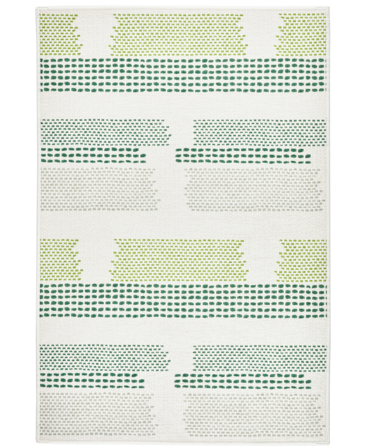 Dash And Albert Rugs By Annie Selke Tread Lightly Machine Washable Da2201 5'x8' Area Rug In Green