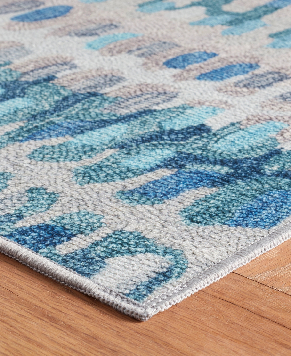 Dash And Albert Rugs By Annie Selke Paint Chip Machine Washable Da2047 3'x5' Area Rug In Blue