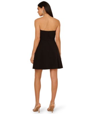 Women's Crepe Sleeveless Fit & Flare Mini Dress