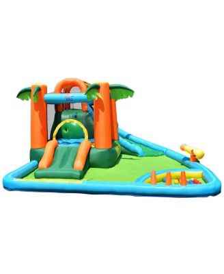 Inflatable Bounce House Jump Bouncer Kids Water Park Splash Play Center w/Blower