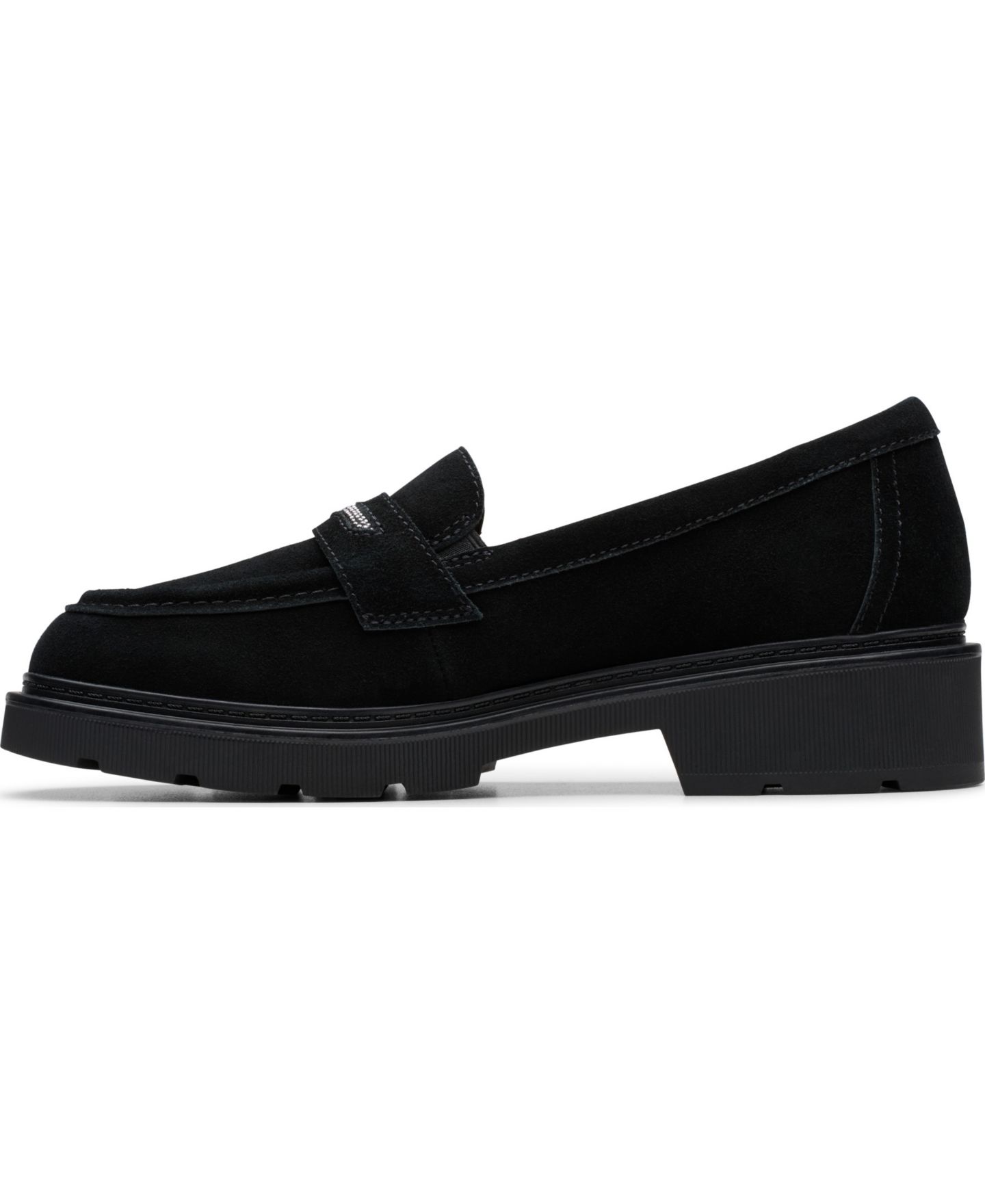 Женские туфли Clarks Lauryl Step Round Toe, цвет: Чёрный замшевый — фото 5