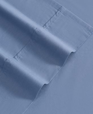 Solid Brushed 180-Thread Count Cotton Percale 3-Pc. Sheet Set, Twin