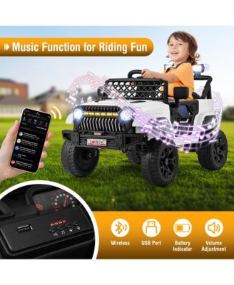 12V Kids Ride on Truck Car Battery Powered Toddler Electric Vehicle w/ 3 Speeds