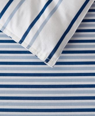 Cooper Stripe Cotton Reversible 2-Pc. Comforter Set, Twin