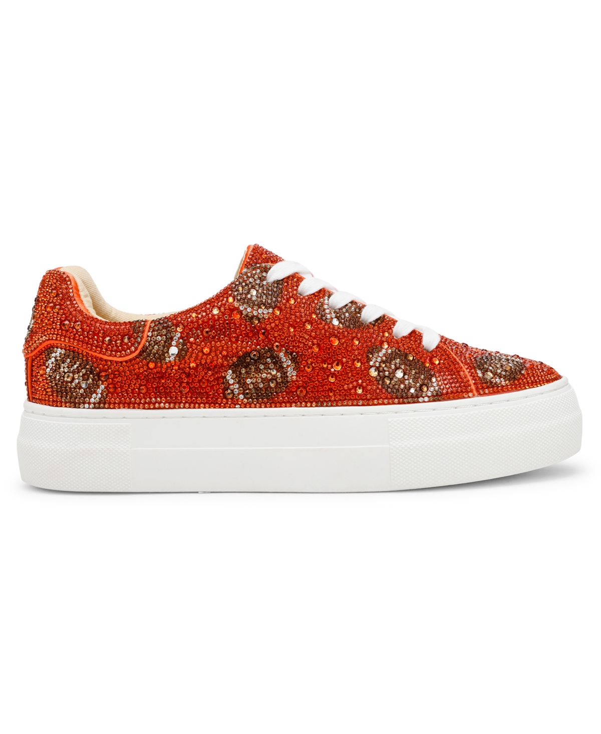 Betsey Johnson Women's Sidny Platform Lace-up Sneakers In Orange