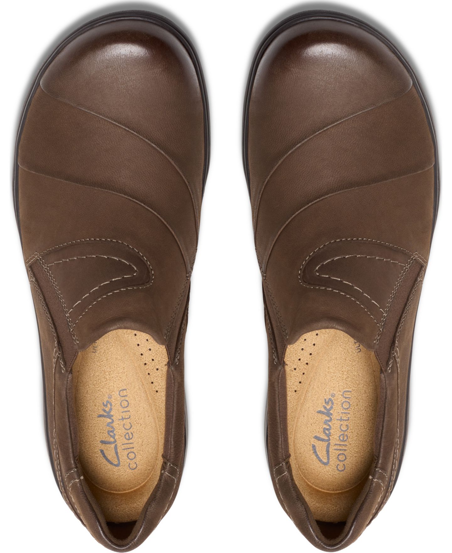 Женские туфли Clarks Carleigh Abby Slip On, цвет: Серо-бежевый нубуковый — фото 4