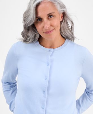 Petite Crewneck Cardigan, Macy's Exclusive