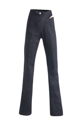 Women's Davidson Wide Leg Denim Jean - Unique Cut-Out Style