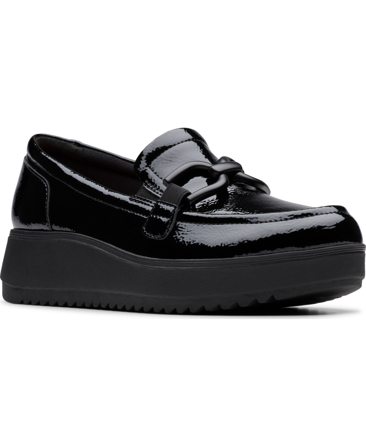 Women's Zylah Top Slip-On Loafers - Black Crinkle Patent