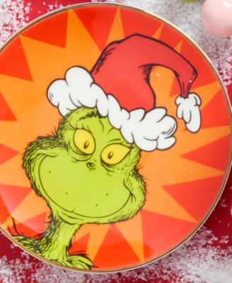 Merry Grinchmas Tidbit Plates, Set of 4