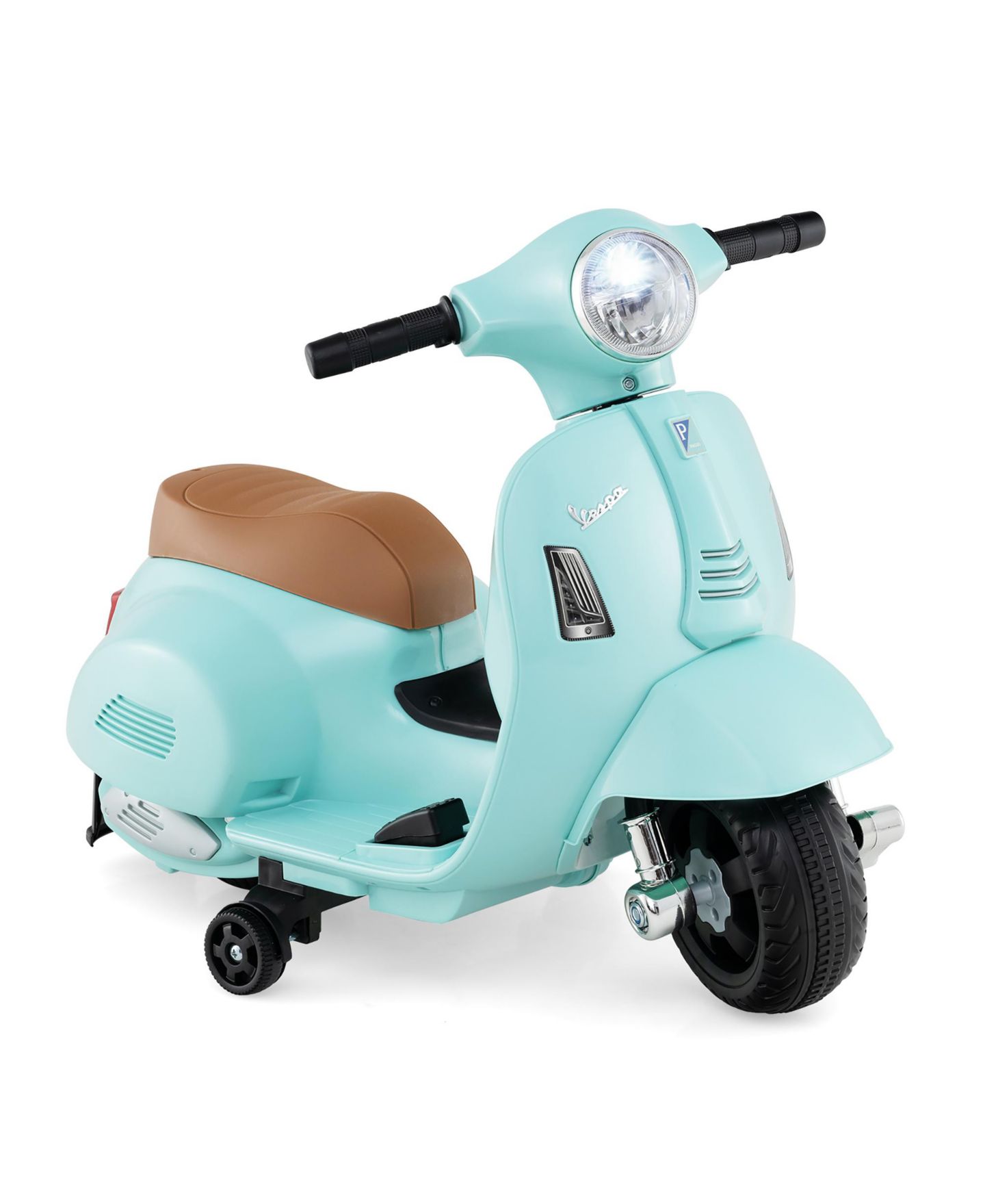 Детская игрушка Gymax Kids' Ride-On Motorcycle with 6V Battery, LED Headlights & Training Wheels, Ages 18-36 Months, цвет: Зелёный — фото 10