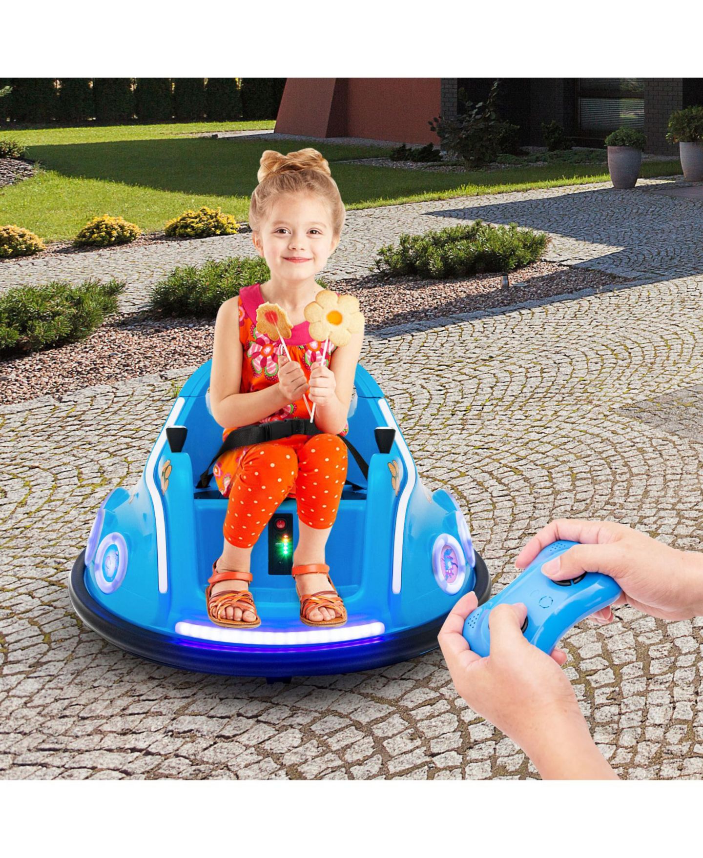 Детская игрушка Mecale 12V Electric Ride-On Bumper Car with Remote Control & 360-Degree Spins, Ages 3+, цвет: Тёмно-синий — фото 9
