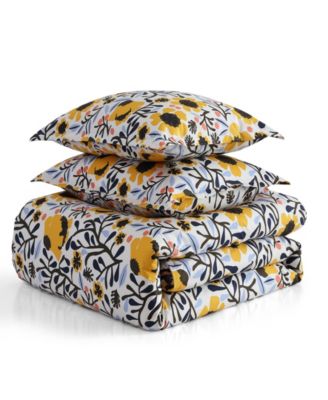 Mykero Cotton Percale 3-Pc. Comforter Set, Full/Queen