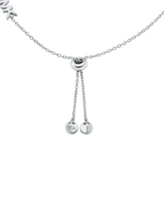 Rhodium-Plated Sterling Silver Emerald Cut Station Bracelet