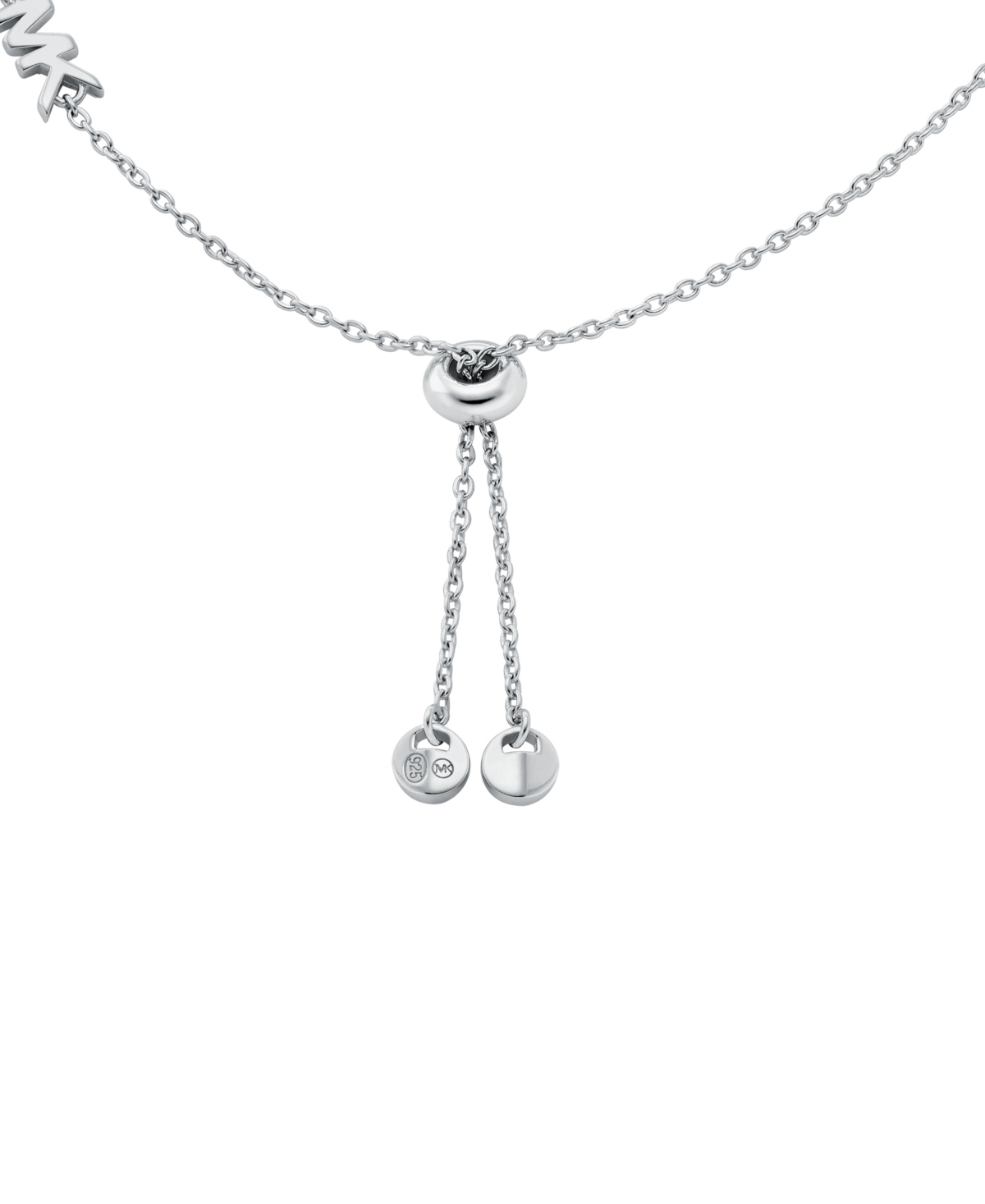 Michael Kors Rhodium-plated Sterling Silver Emerald Cut Station Bracelet In Metallic