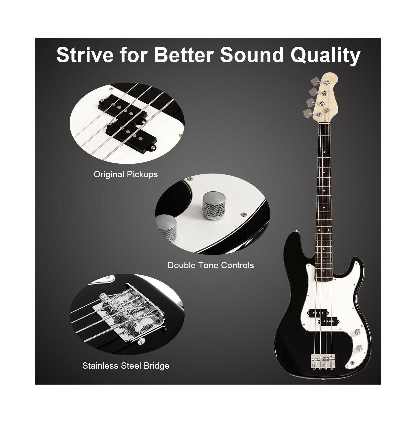 Детская игрушка Mecale 4-String Ready-to-Play Electric Bass Guitar, цвет: Чёрный — фото 3