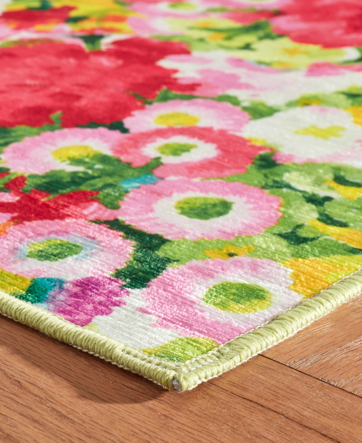 Dash And Albert Rugs By Annie Selke Chamomile Cluster Machine Washable Da2166 8'x10' Area Rug In Multi
