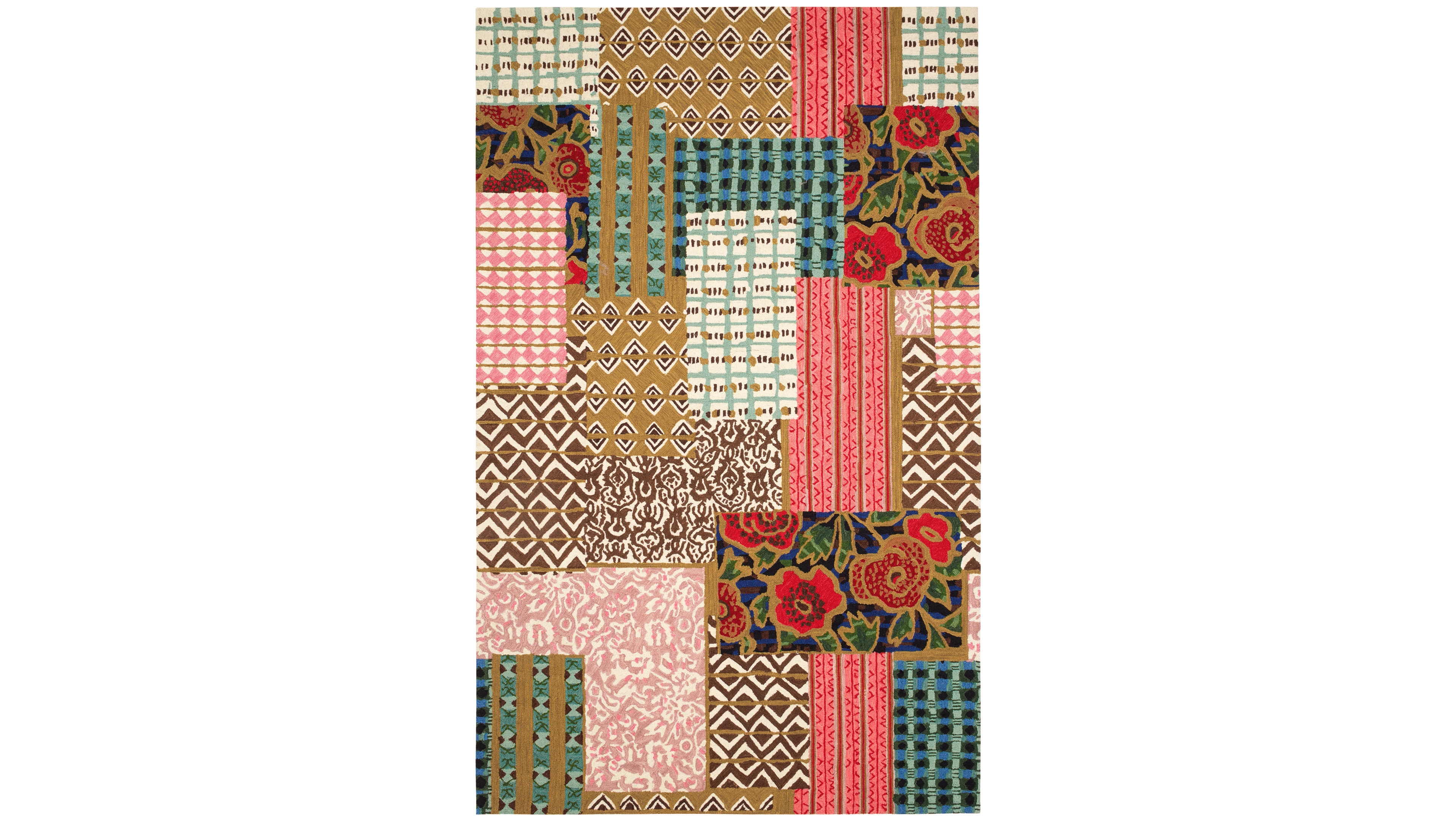Dash and Albert Rugs by Annie Selke Elm Patchwork DA1973 2'6''x8' Runner Area Rug
