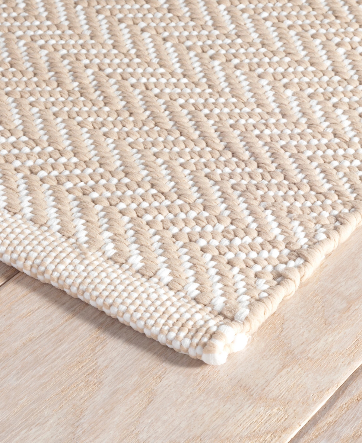 Dash And Albert Rugs By Annie Selke Herringbone Indoor/outdoor Da291 10'x14' Area Rug In Sand