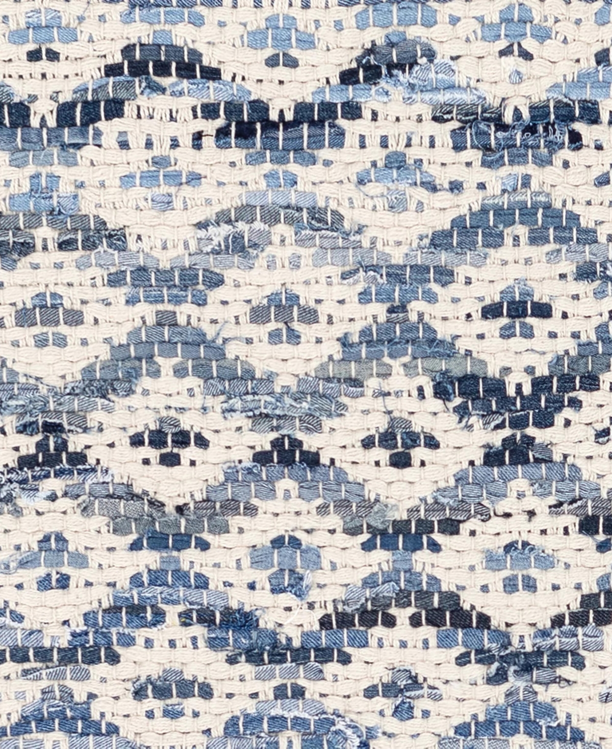 Dash And Albert Rugs By Annie Selke Denim Rag Diamond Da789 3'x5' Area Rug In White