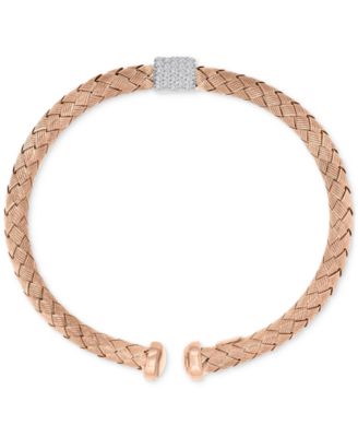 Cubic Zirconia Bangle Bracelet in 18"