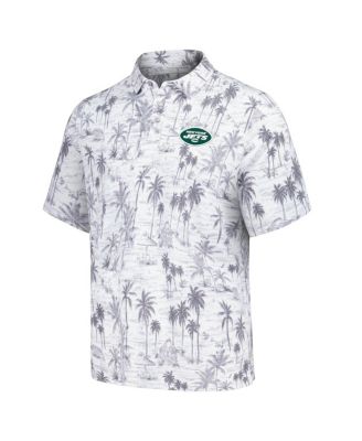 Men's Gray New York Jets Cabana Shores IslandZone Tri-Blend Polo Shirt