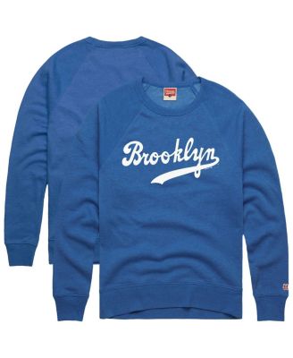 Homage - Men's&nbsp;Royal Brooklyn Dodgers Retro Tri-Blend Pullover Sweatshirt