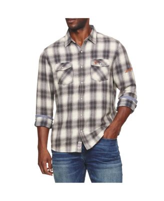 Flag & Anthem - Men's Dierks Bentley Cream Texas Longhorns Alma Vintage Long Sleeve Button-Up Flannel Shirt