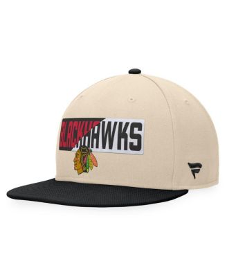 Fanatics - Men's Cream/Black Chicago Blackhawks Goalaso Snapback Hat