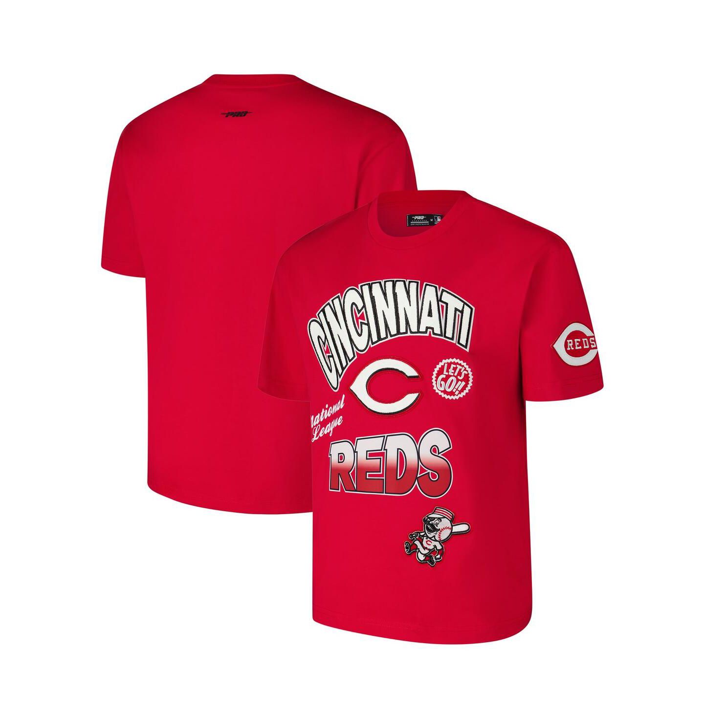 Мужская футболка Pro Standard Red Cincinnati Reds Turn It Up Dropped Shoulder — фото 1
